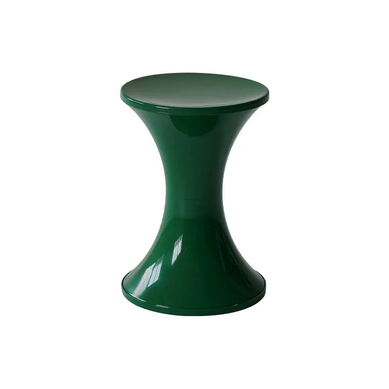 Hourglass-style plastic shoe changing stool in multiple colour options