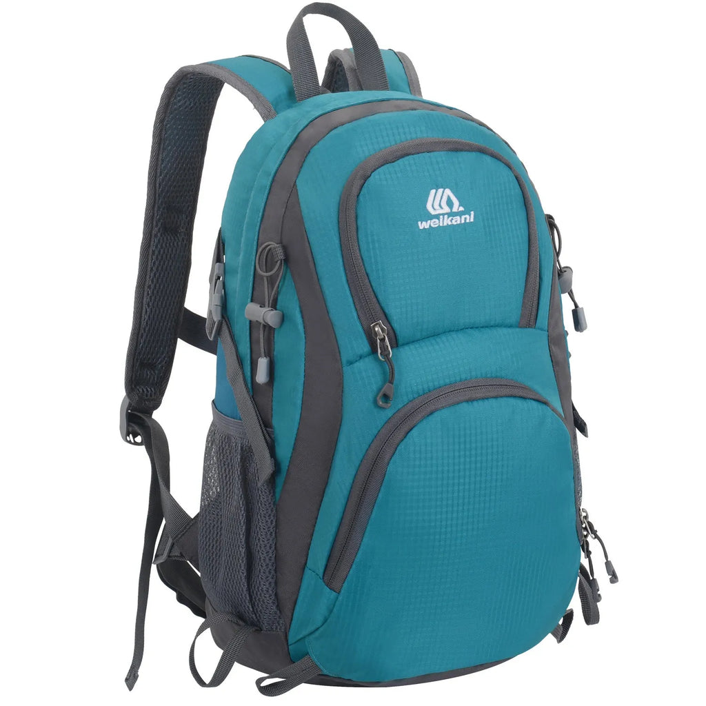 20L hiking backpack in Oxford cloth with an air pillow belt, shown in a choice of colours.
