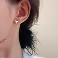 Women's copper fishtail earrings with electroplated white gold or yellow gold finish