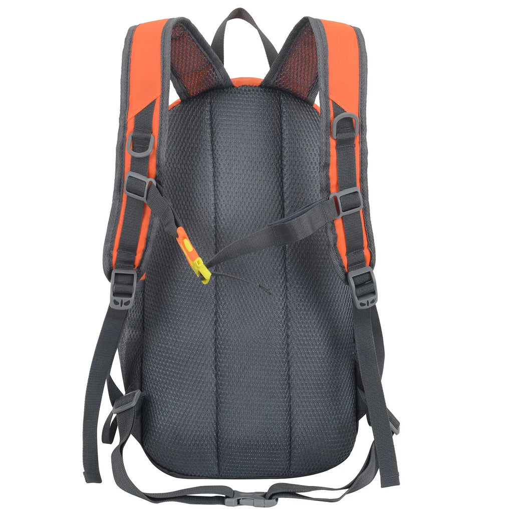 20L hiking backpack in Oxford cloth with an air pillow belt, shown in a choice of colours.