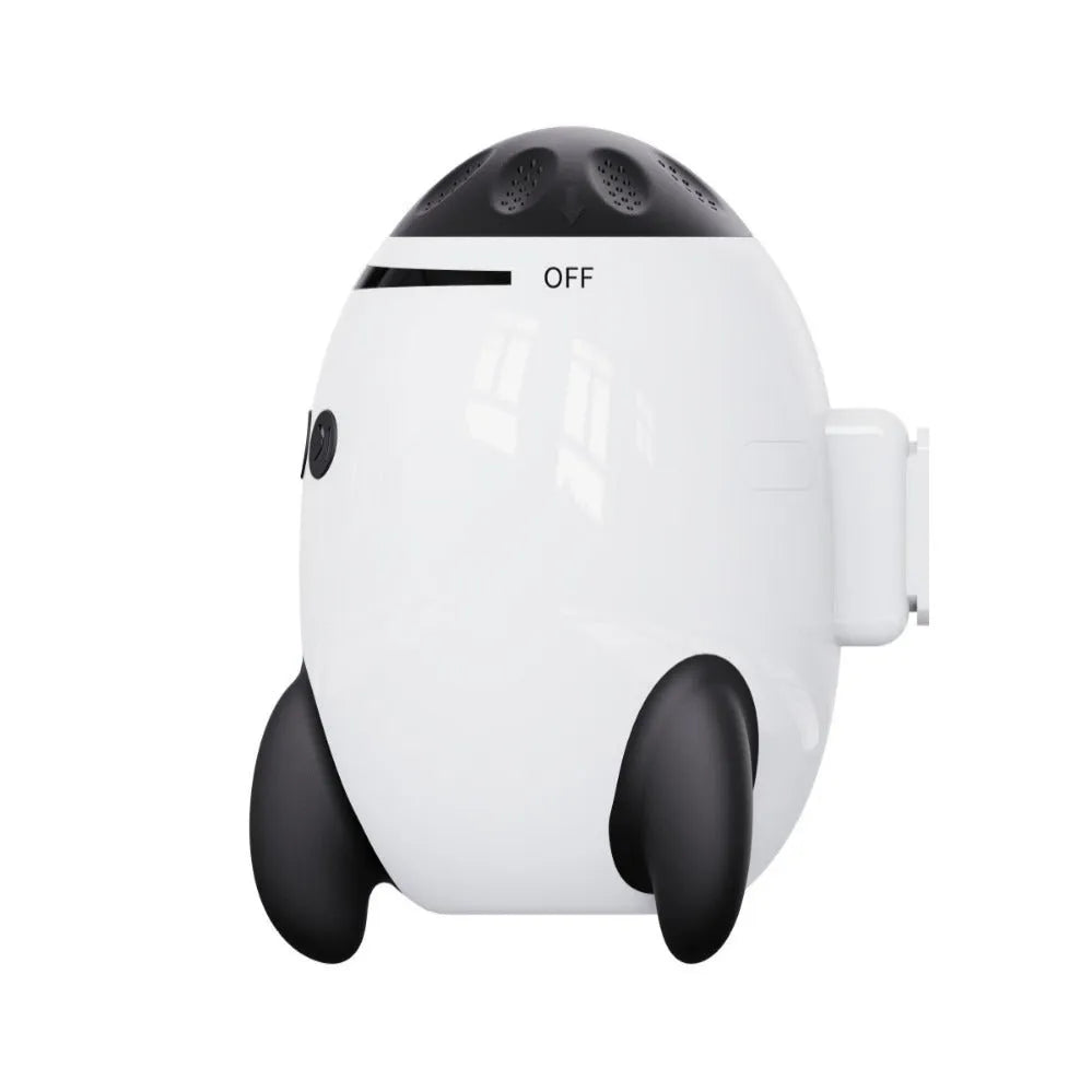 White baby sleep comforter device with automatic shaking and Bluetooth connectivity