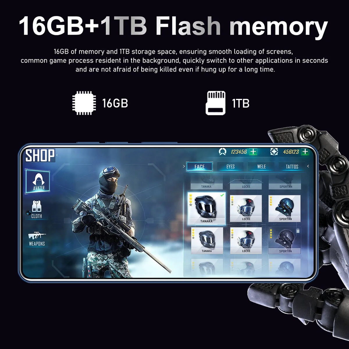 GT10 Pro Android smartphone in Blue or Silver colour with straight plate design showing front display