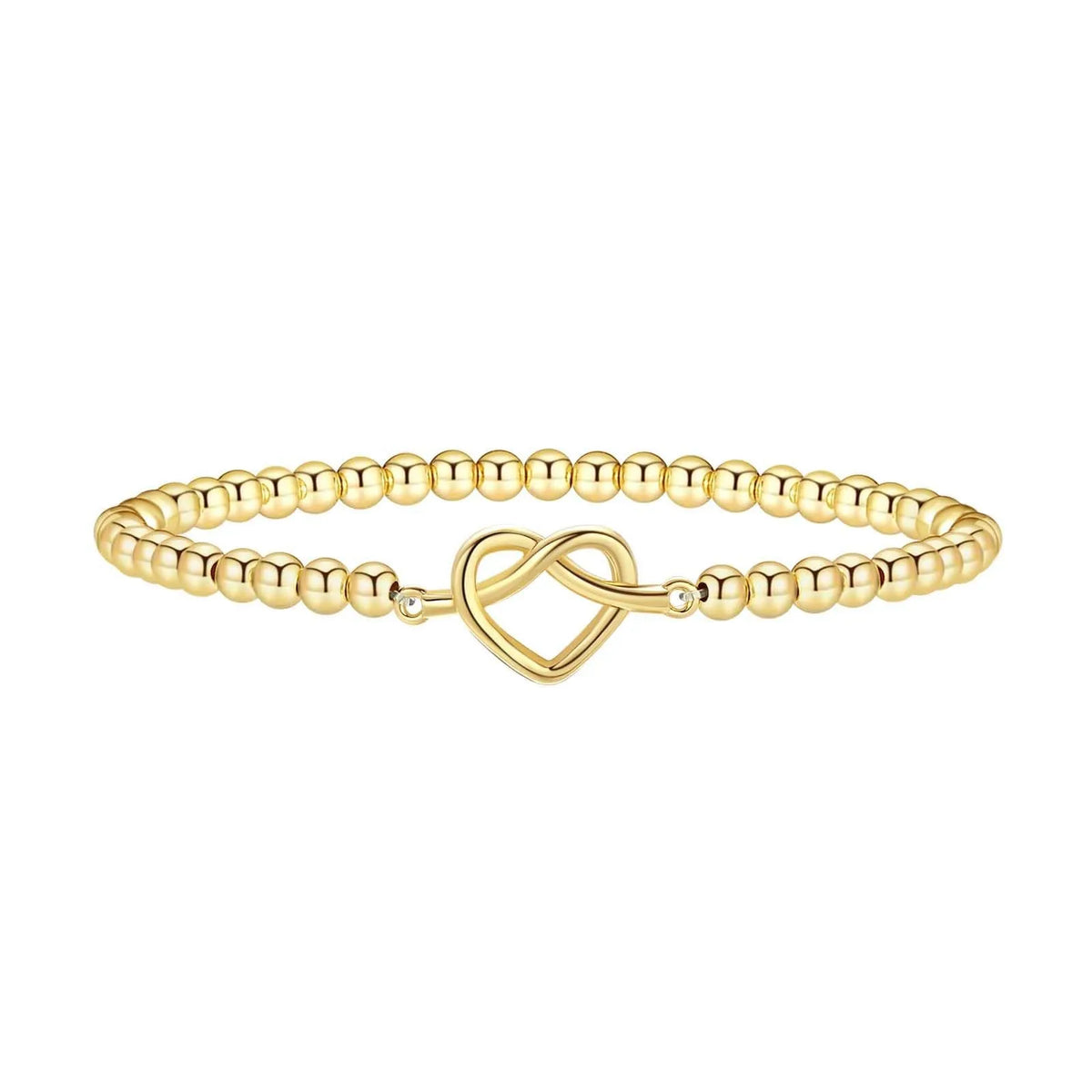 Adjustable stainless steel beaded bracelet with round geometric beads in six colour options