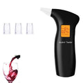 Portable orange light breath alcohol tester with digital display and replaceable mouthpieces