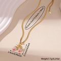 Strawberry fruit pendant necklace in stainless steel with red or white colour options