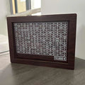 Wooden digital coin bank gift box with retro design for saving money.