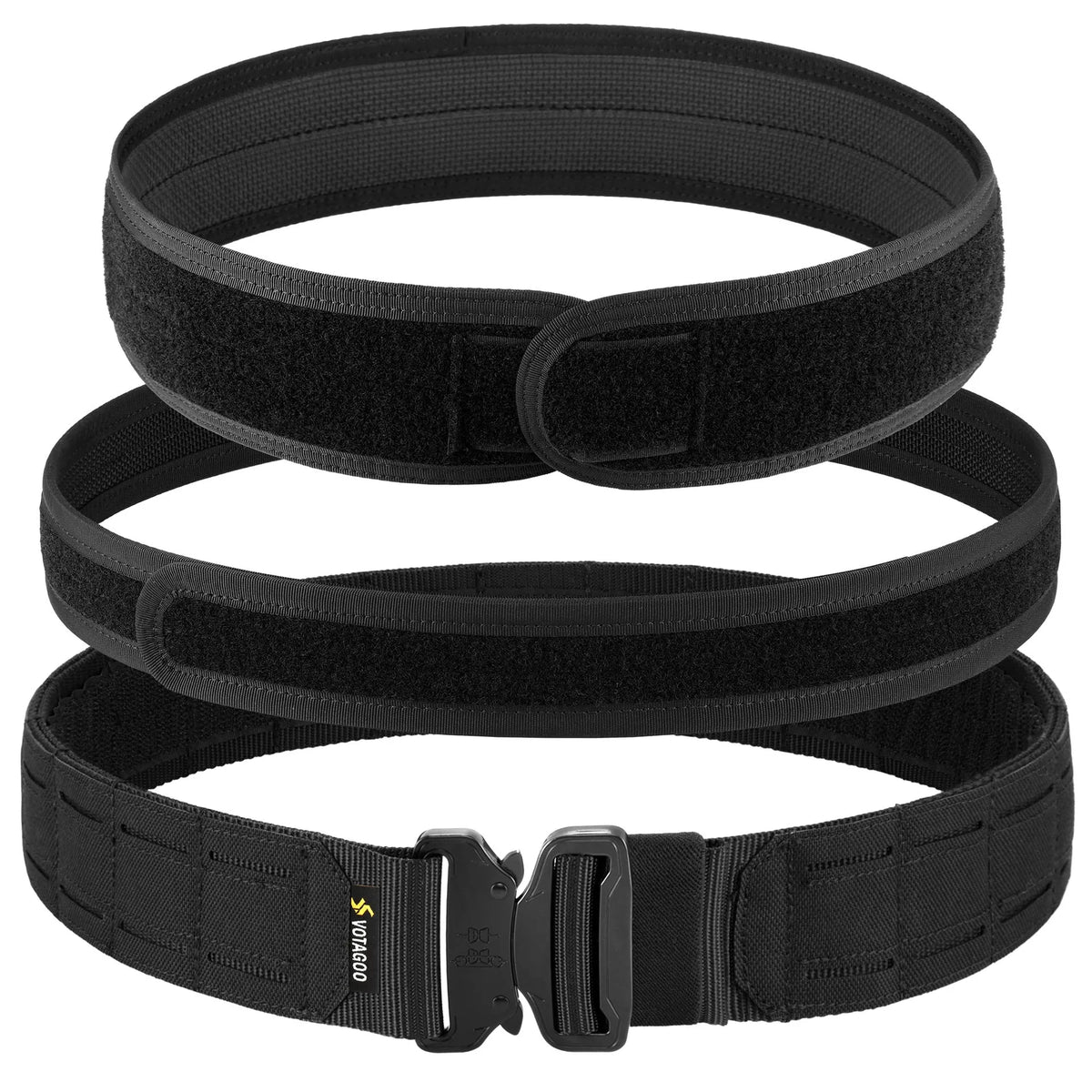 VOTAGOO 2-inch wide tactical webbing belt with alloy quick-release buckle in CP camouflage colour
