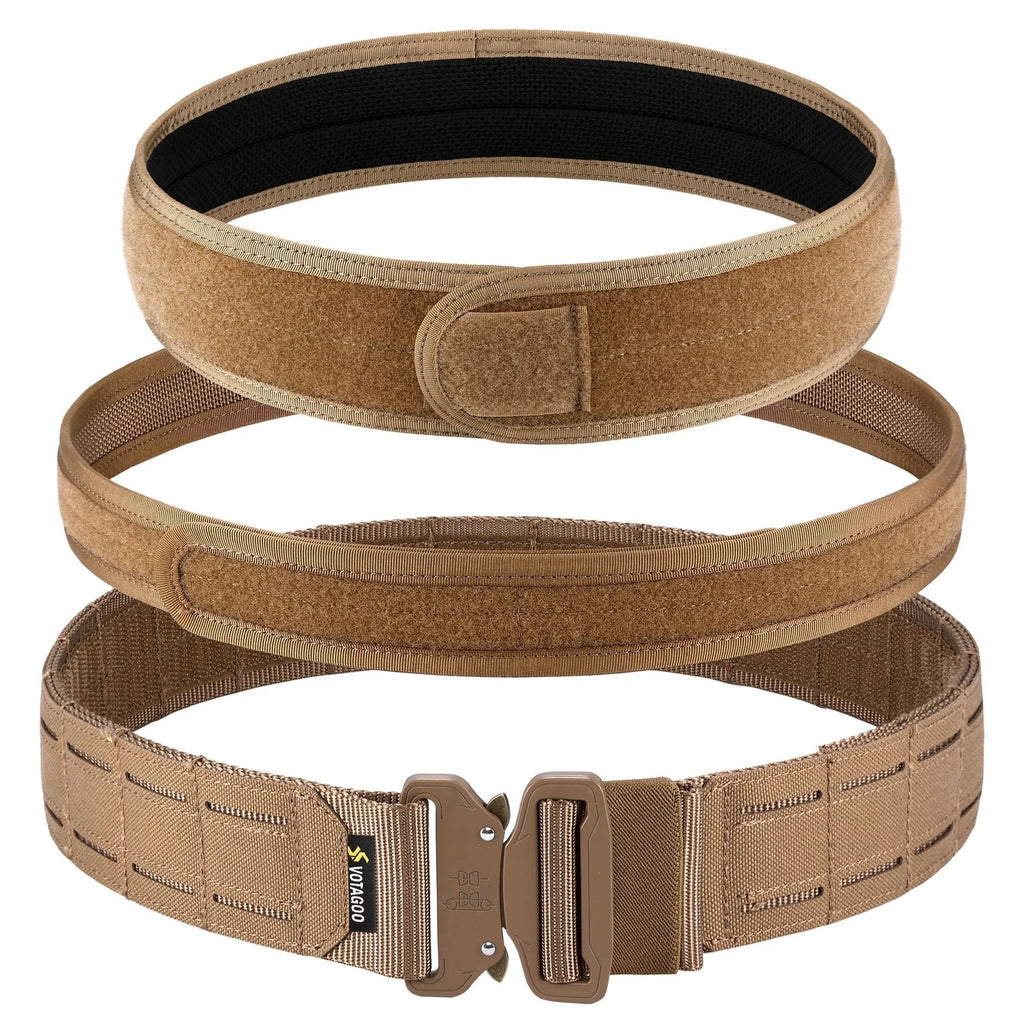 VOTAGOO 2-inch wide tactical webbing belt with alloy quick-release buckle in CP camouflage colour