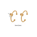 Golden stainless steel ring setting with various bezel shapes for gemstones on ring holder