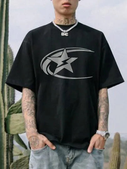 Men's solid colour pure cotton short sleeve t-shirt in Japanese retro style