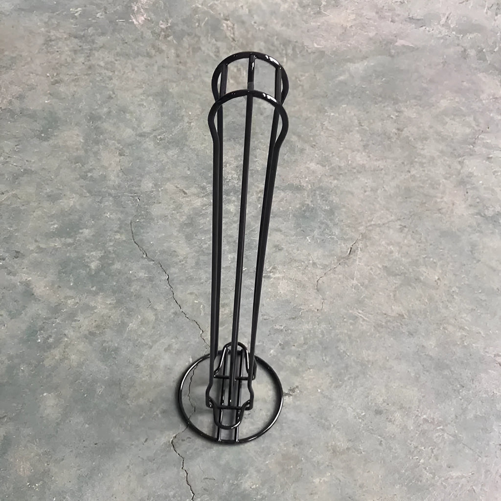 Wrought iron coffee capsule storage rack holding 20 pods with modern simple design