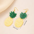 Women's summer coconut jackfruit acrylic dangle earrings with drop shape and ear hook fastening