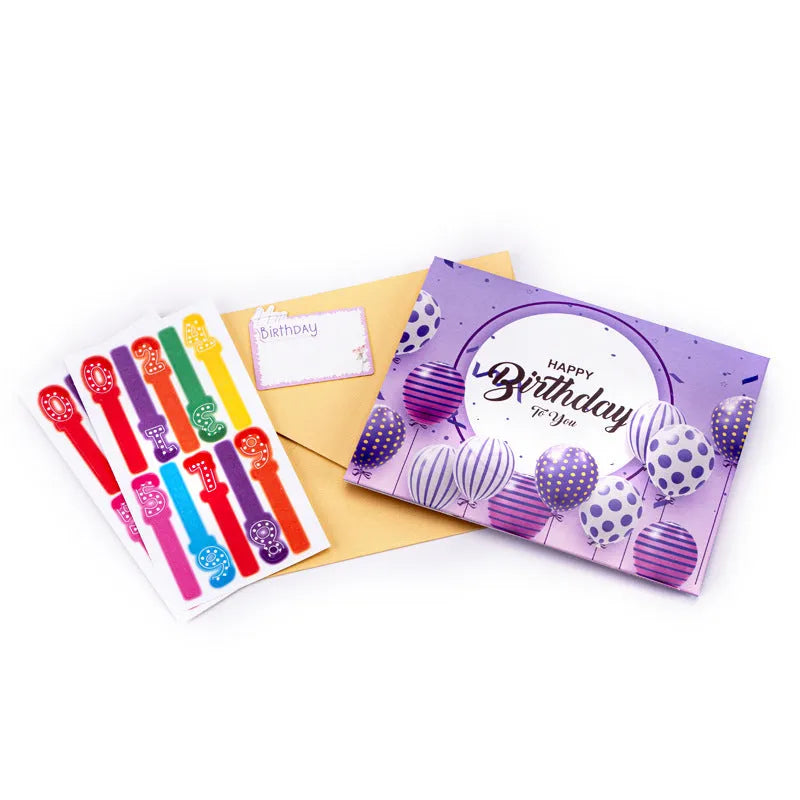 3D cake greeting card with Chinese ink style design, manually folded from paper