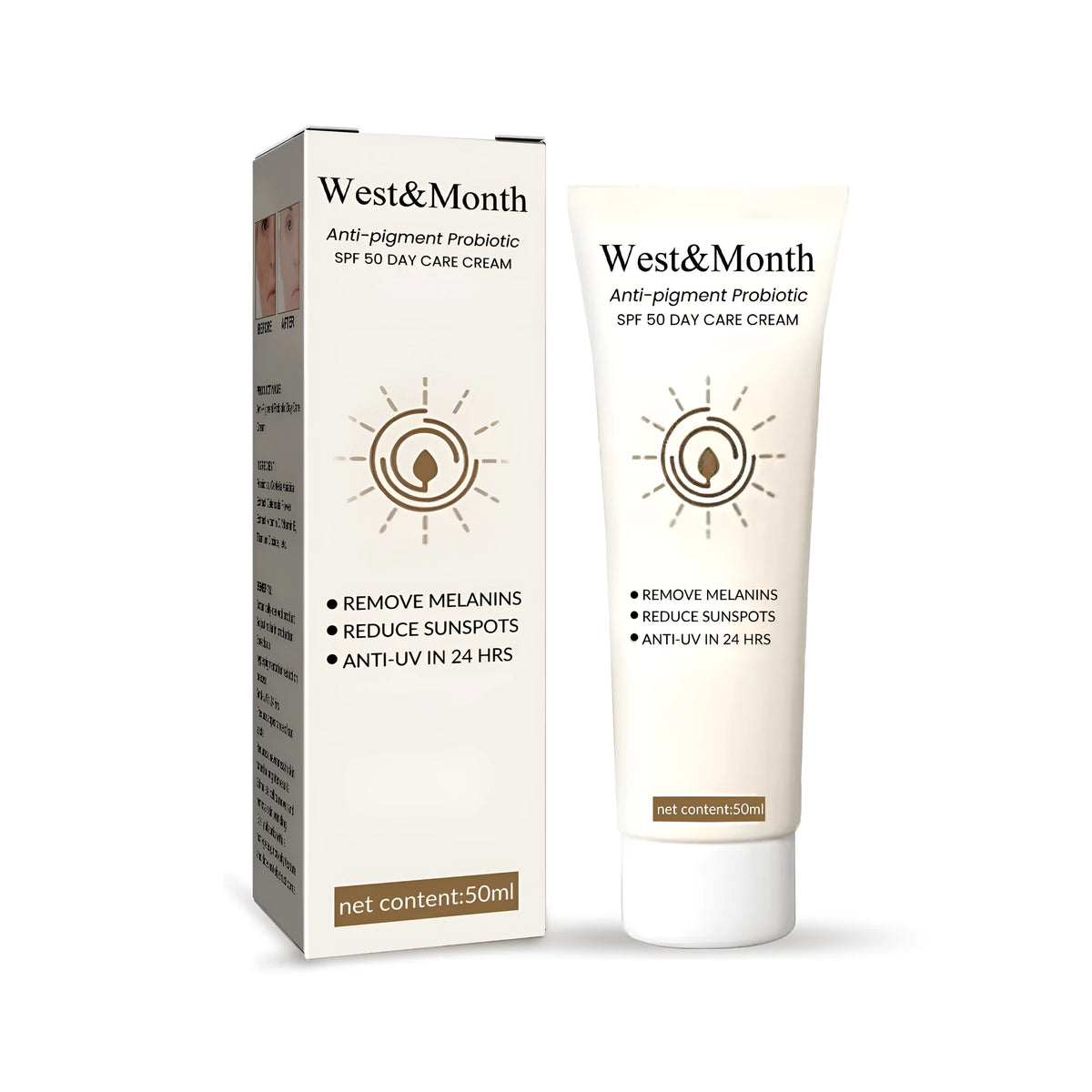 50g tube of probiotics brightening protective face cream with vitamin C