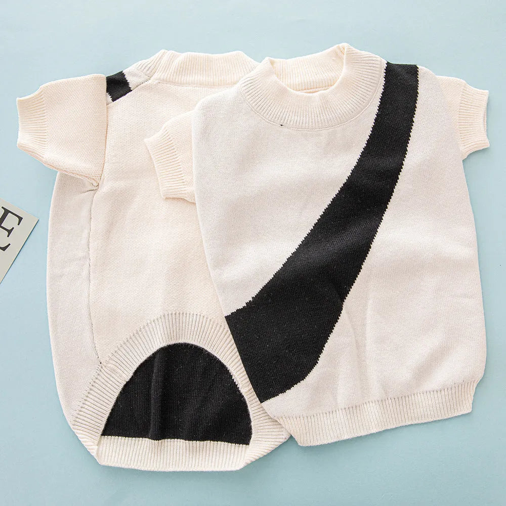 Wool dog sweater for corgis and poodles in casual style showing colour options