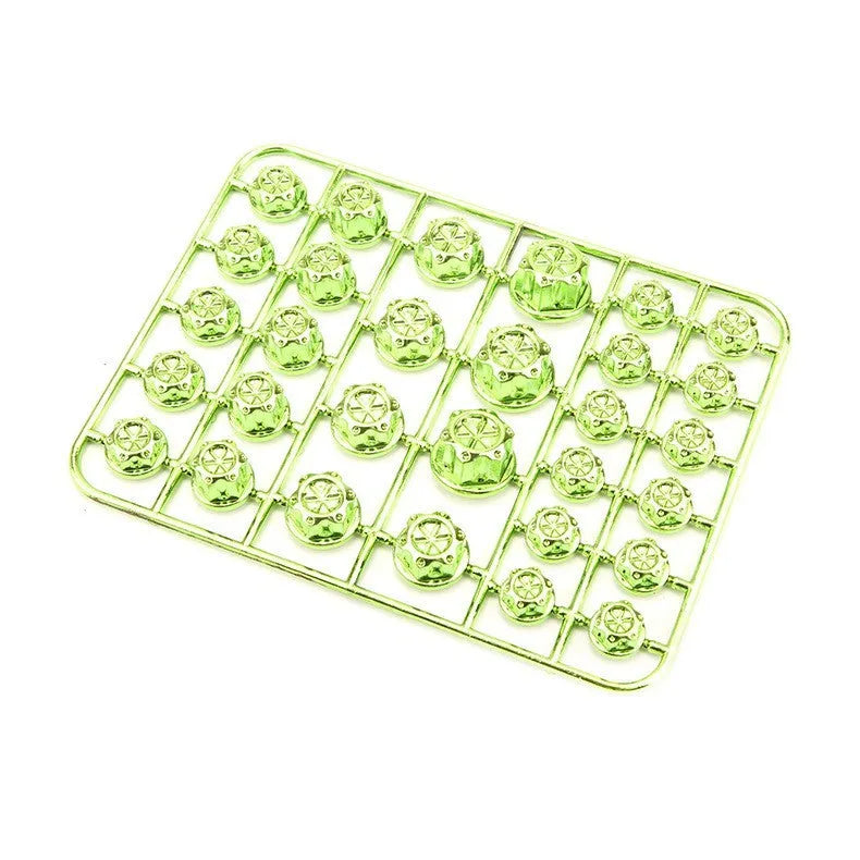 Set of 30 coloured ABS plastic motorcycle screw covers for engine modification.