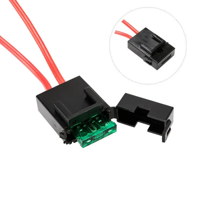 Black off road LED spotlight wiring harness with switch for light bar installation