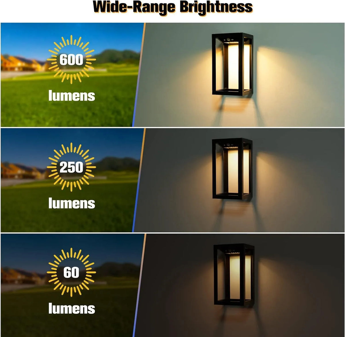 Modern Chinese outdoor solar wall lamp with plastic shell and IP65 waterproof rating