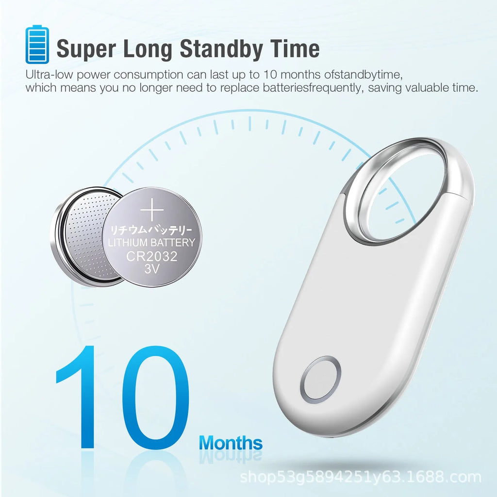 Black and white compact USB-rechargeable GPS tracker for pets and children, showing 55mm size.