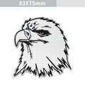 Aluminium car body sticker showing lion, eagle, wolf head, and tiger design options for vehicle exterior.