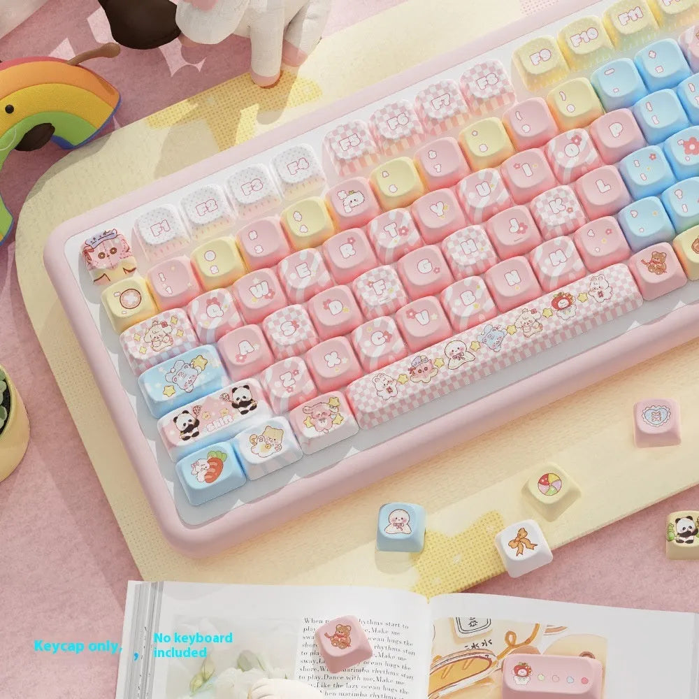 Clip Doll Original Cute Fit mechanical keyboard key cap set with dye-sublimation print