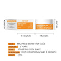 Biotin Keratin Hair Mask 100ml for frizzy hair repair and smoothing, single pack