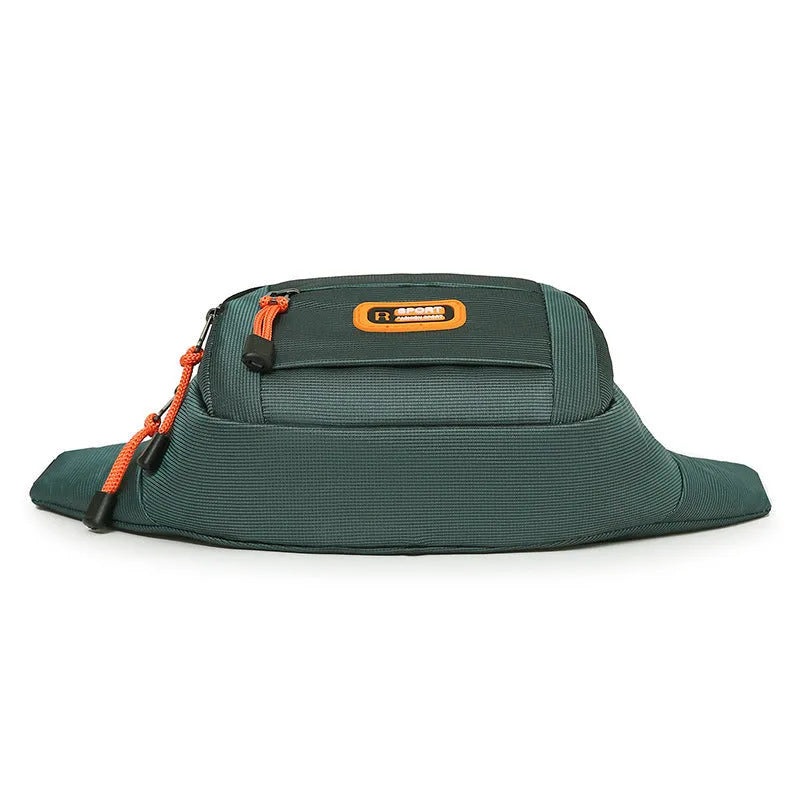 Large capacity waterproof slanted chest bag in black colour
