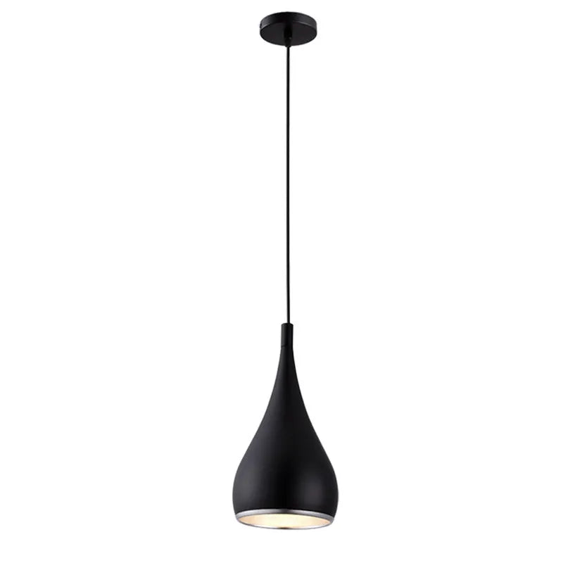 Minimalist iron chandelier in black finish with three-head disc design for bedroom or living room