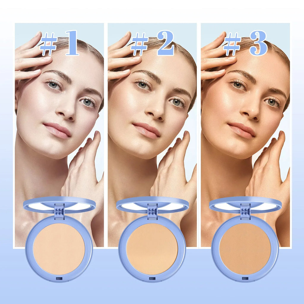 Makeup finishing powder 8g container with natural beige classic ivory pure beige colour options