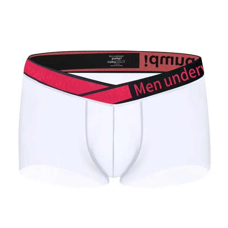 Men's nylon low waist underwear with seamless design and gradient laser pattern in black