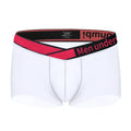 Men's nylon low waist underwear with seamless design and gradient laser pattern in black
