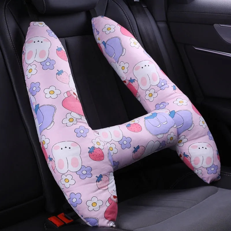 55x70cm automotive headrest pillow with pearl cotton fill showing multiple pattern options