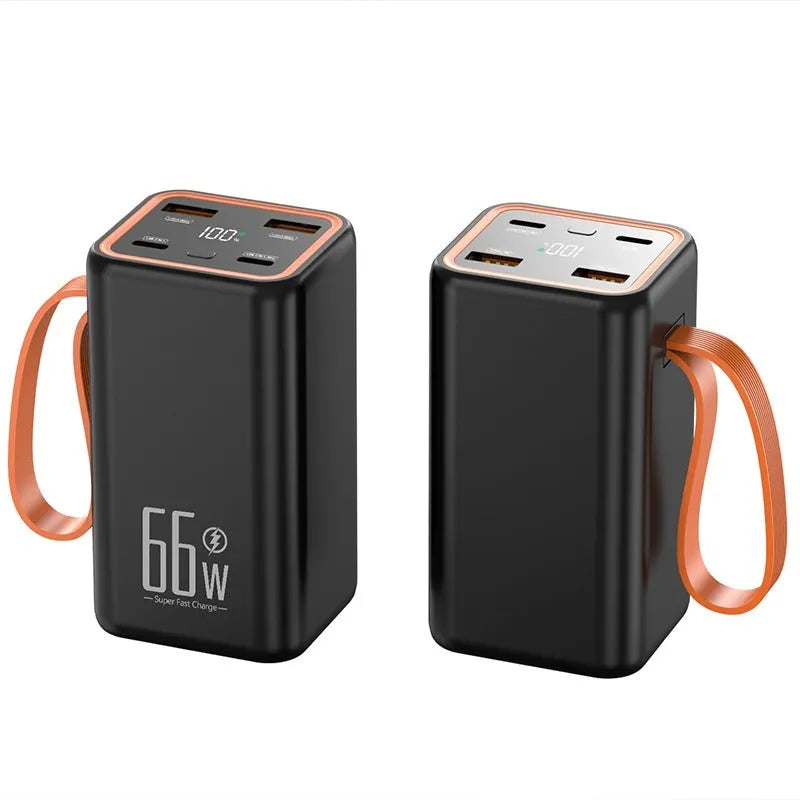 PD66W fast charge 20000 MA power bank in black or white with creative design
