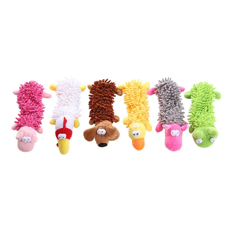 Brown dog plush horse molar chew toy with textured chewing surface