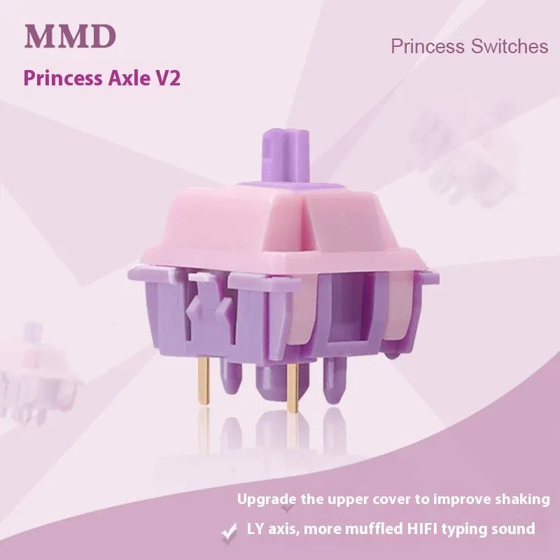 MMD Princess linear mechanical keyboard switch body component for DIY customisation