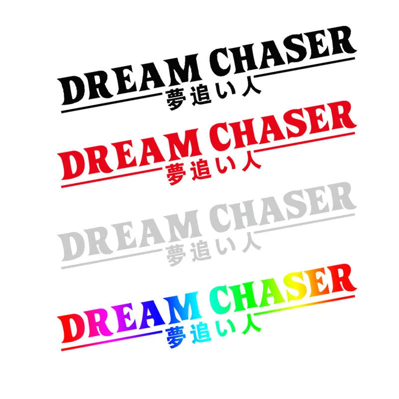 Chinese character car sticker for rear window measuring 40x7 cm in PET material