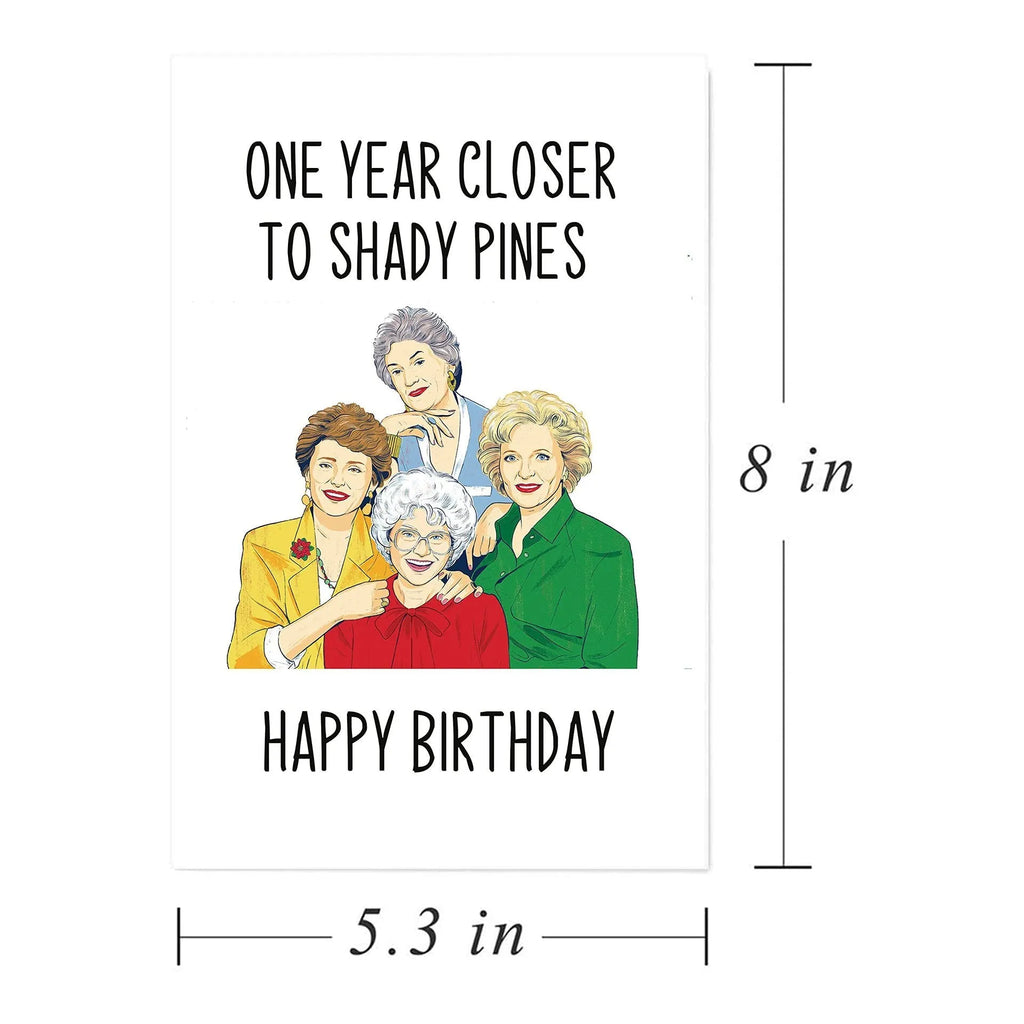 Simple modern printed birthday greeting card with a choice of coloured and kraft paper envelopes.