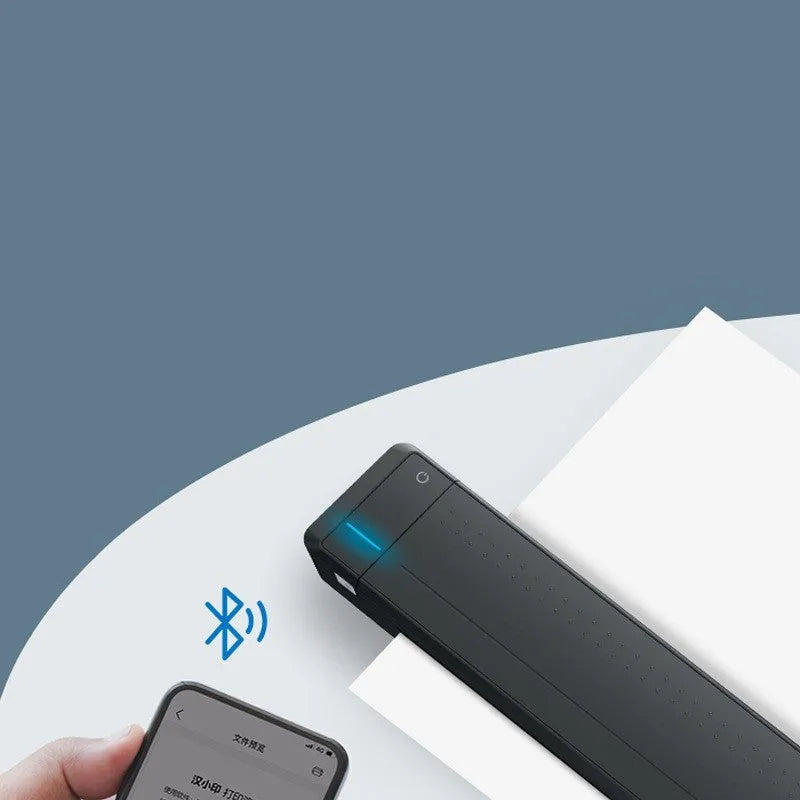 Black wireless Bluetooth A4 printer, 310.5 x 63.5 x 39.5mm, USB Type-C, 198mm print width