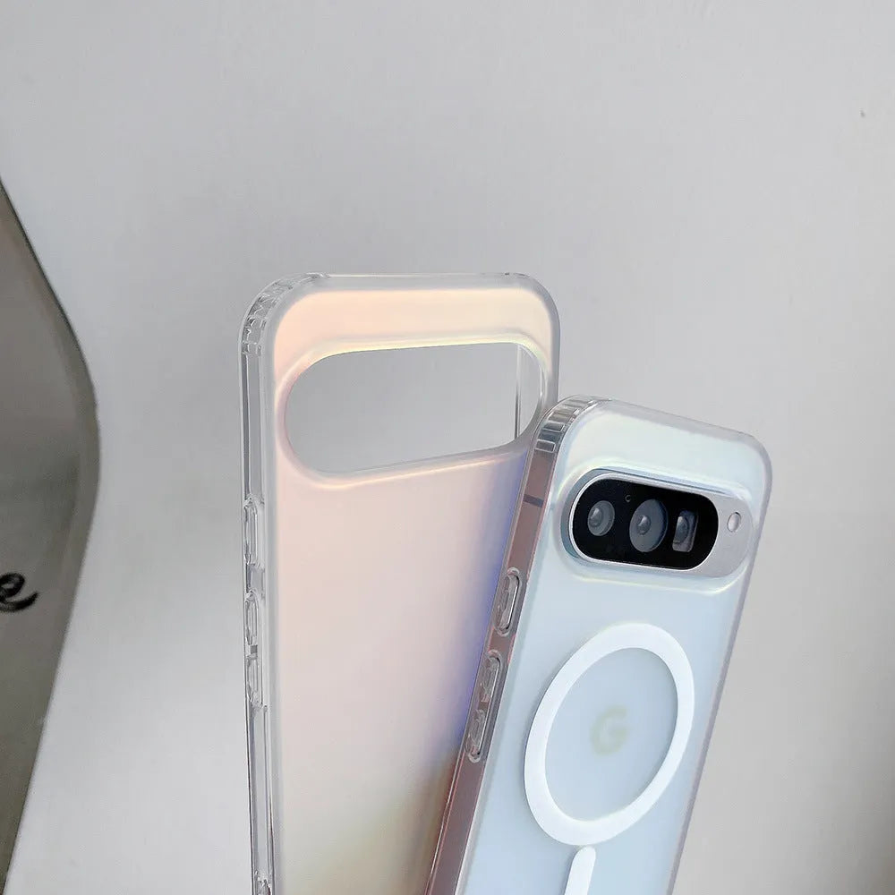 Colourful laser frosted matte phone case for Google models with magnetic feature