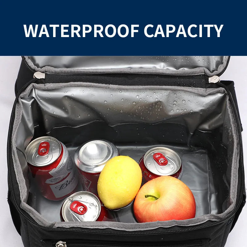 Insulated picnic backpack with waterproof oxford cloth and ice pack compartments in various colours
