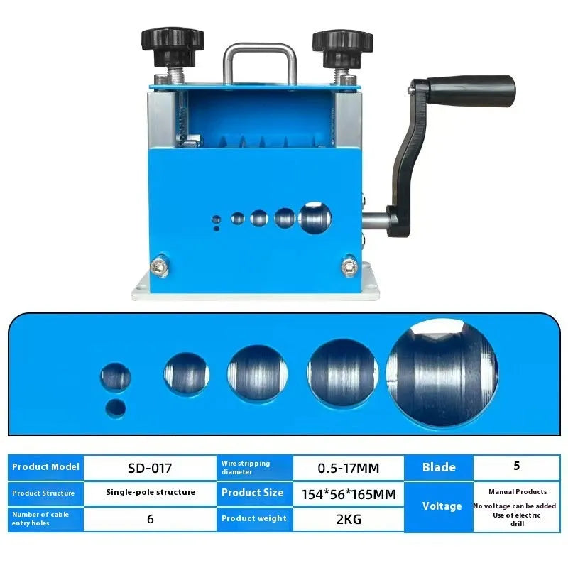 SD-017 manual wire stripping machine for cables up to 17mm diameter.
