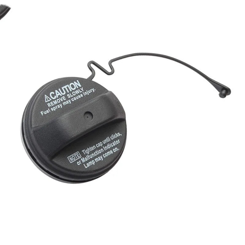 Black plastic Toyota snap-type fuel tank cap replacement part