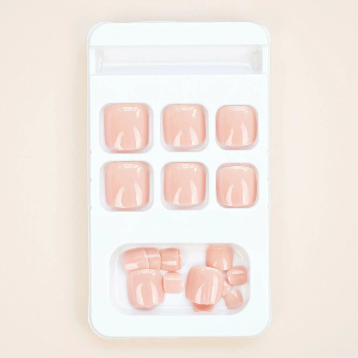 Skin colour feet J-52 plastic toe nail stickers with glue, ins style finished product.