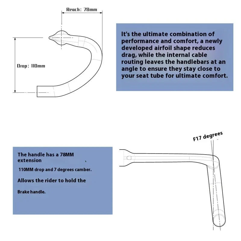 Carbon fibre road bicycle handlebar in black or red with double-line graphics, showing 31.8mm clamp.