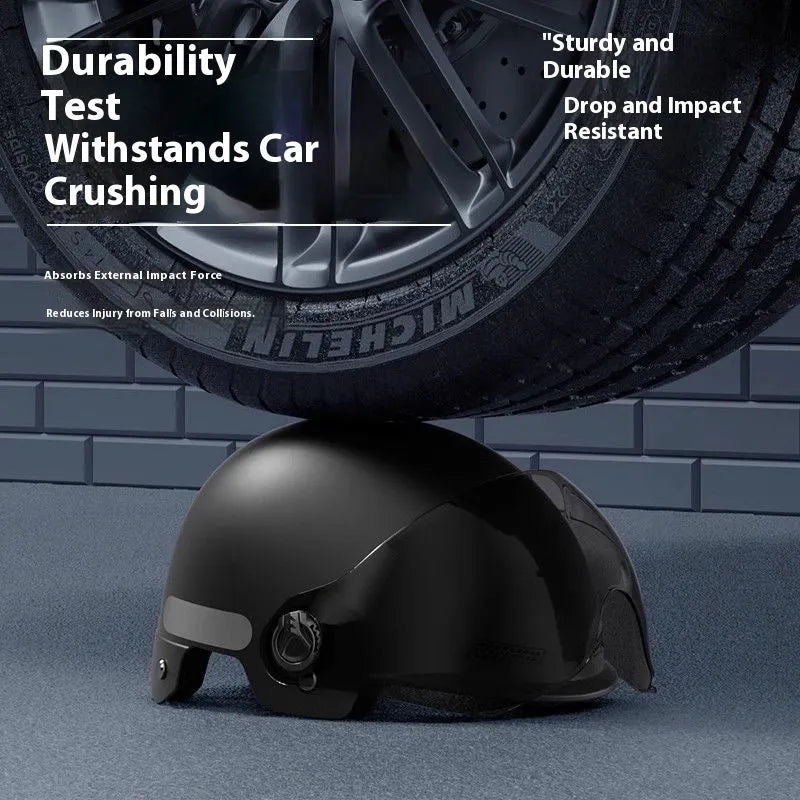 3C certified electric motorcycle helmet with polypropylene shell and sun protection visor in various colours