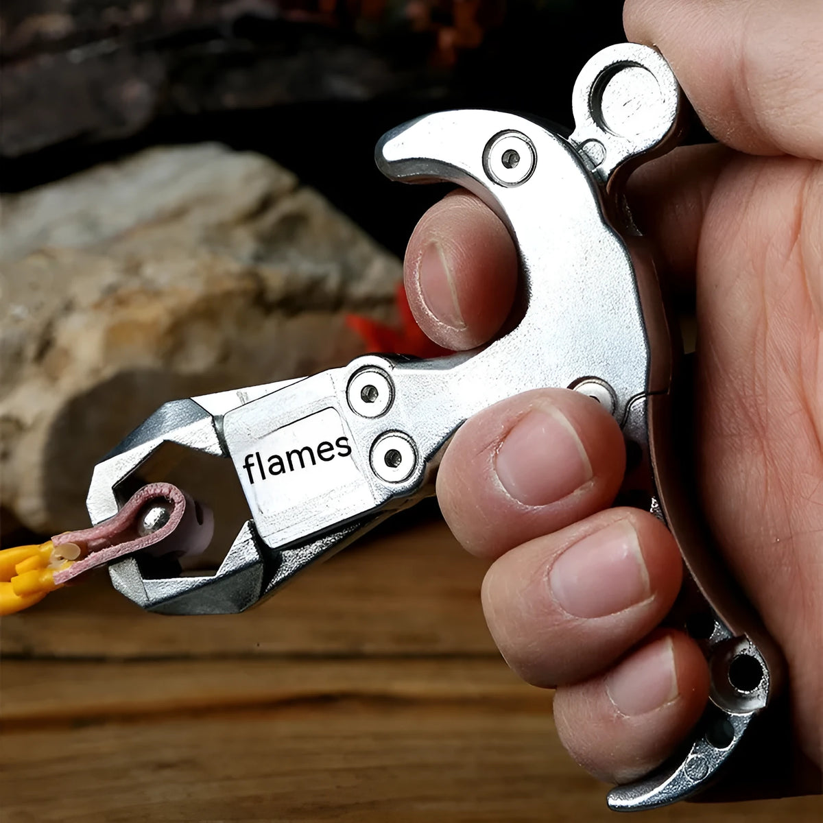 Alloy archery release aid showing two-axis harpoon clip mechanism for bowstring engagement