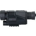Black infrared digital night vision telescope with 40mm lens, storage bag, and cables for outdoor recording.