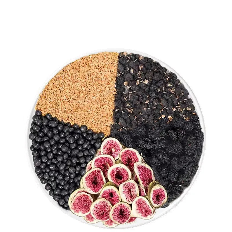 Box of Flaxseed Fig Mulberry Tea packets with a free cup for women's herbal wellness.