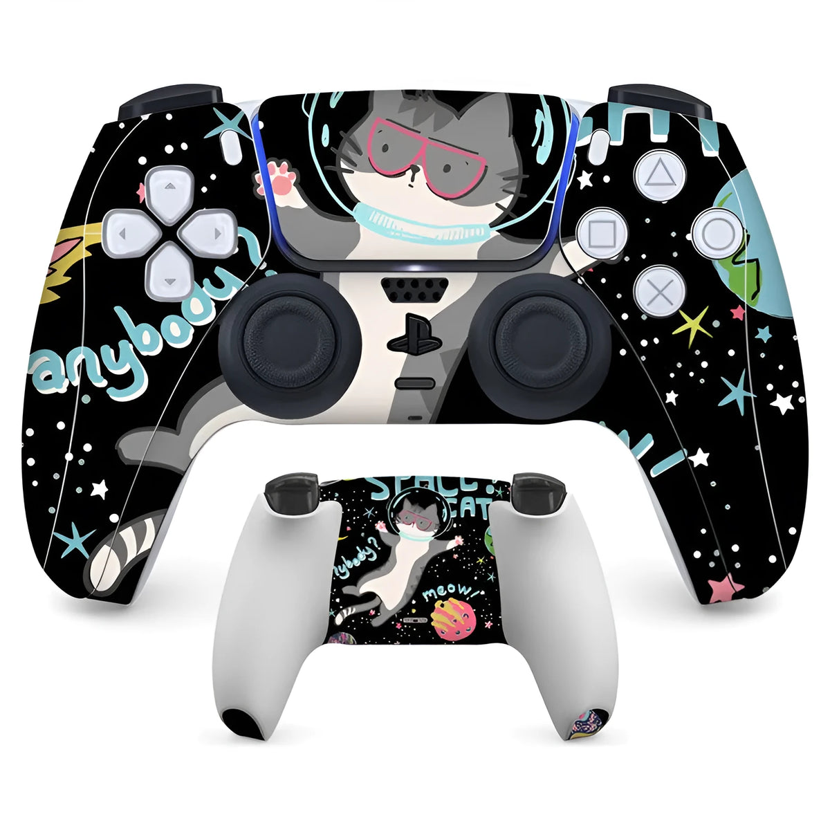 PS5 controller protective sticker set in PVC material with micro-frosted finish