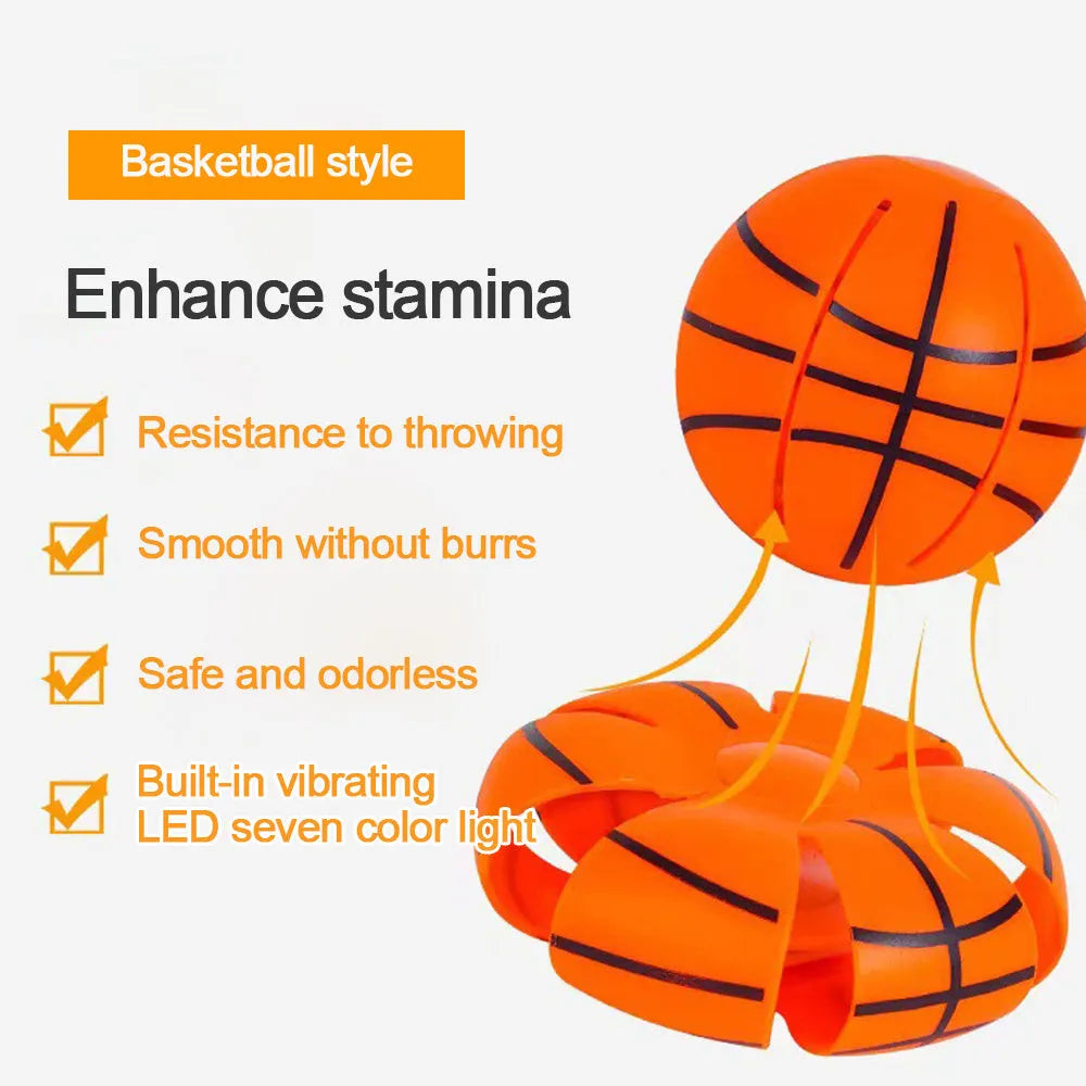Glowing bouncy ball dog toy that transforms into flying disc with six colour options